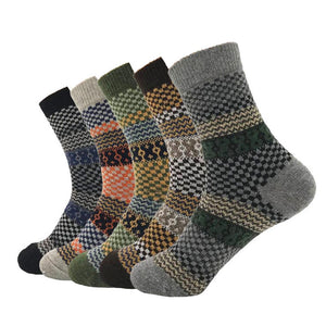 Men's Plain Five Color 5pk Assorted Bundle Soft Elastic Colorful Socks - Amedeo Exclusive