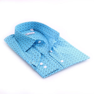 Black Stars Mens Slim Fit Designer Dress Shirt - tailored Cotton Shirts for Work and Casual Wear