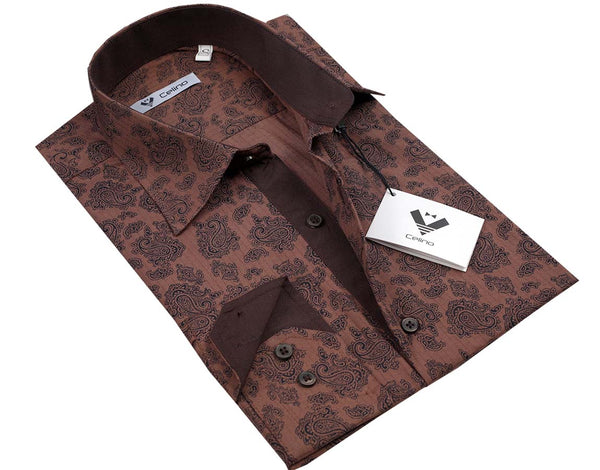 chocolate brown dress shirt King Formal Wear Elegant Men's Button Down (3XL 19/19.5 Neck; 36/37 Sleeves) : Clothing, Shoes & Jewelry The smooth Mavi Women's Edition Tencel Button-Up