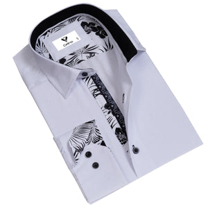 Multicolor Pattern Mens Slim Fit Designer Dress Shirt - tailored Cotton Shirts for Work