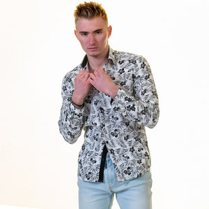 Multicolor Pattern Mens Slim Fit Designer Dress Shirt - tailored Cotton Shirts for Work