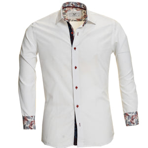 Multicolor Mens Slim Fit Designer Dress Shirt - tailored Cotton Shirts for Work