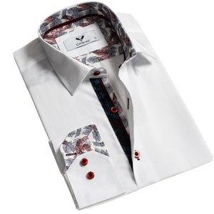 Multicolor Mens Slim Fit Designer Dress Shirt - tailored Cotton Shirts for Work