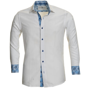 Multicolor Mens Slim Fit Designer Dress Shirt - tailored Cotton Shirts for Work