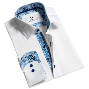 Multicolor Mens Slim Fit Designer Dress Shirt - tailored Cotton Shirts for Work