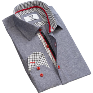 Mens Slim Fit Designer Dress Shirt - tailored Cotton Shirts for Work