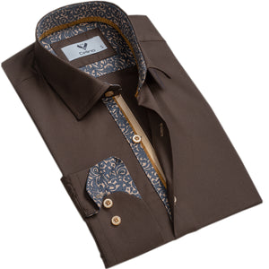 Celino Men's Slim Fit Designer Dress Shirt for Formal or Casual Made in Europe