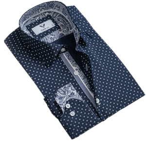 Multicolor Pattern Mens Slim Fit Designer Dress Shirt - tailored Cotton Shirts for Work