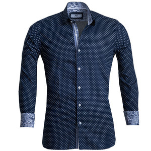 Multicolor Pattern Mens Slim Fit Designer Dress Shirt - tailored Cotton Shirts for Work