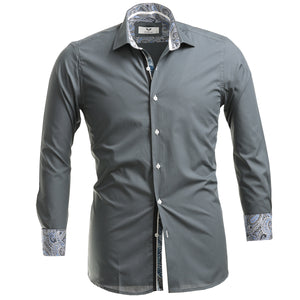 Mens Slim Fit Designer Dress Shirt - tailored Cotton Shirts for Work