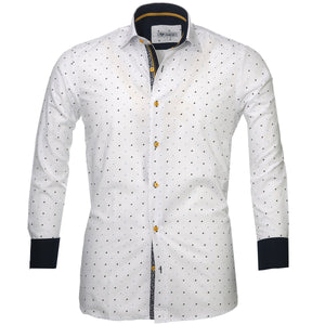 Mens Slim Fit Designer Dress Shirt - tailored Cotton Shirts for Work