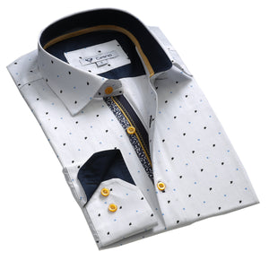 Mens Slim Fit Designer Dress Shirt - tailored Cotton Shirts for Work