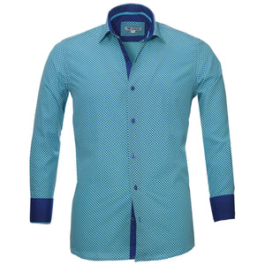 Mens Slim Fit Designer Dress Shirt - tailored Cotton Shirts for Work and Casual Wear