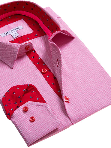 Mens Slim Fit Designer Dress Shirt - tailored Cotton Shirts for Work
