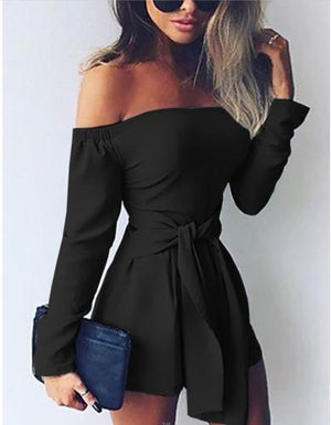 Celino Women's Long Sleeve Off Shoulder Fitted Black Sexy Mini Dress - Celino Corp.