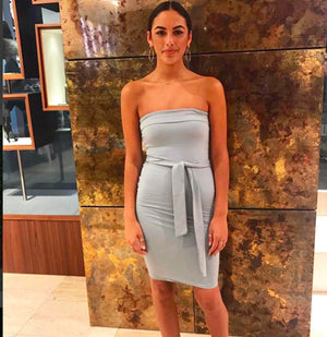 Celino Women's Cocktail Party Kookai Oakley Gray Strapless Mini Dress