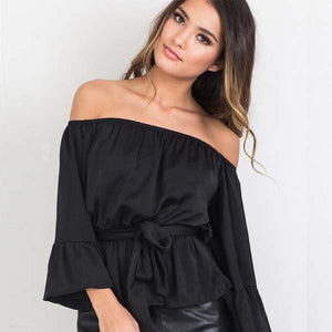 Black Women's Long Sleeve  Black Casual V-Neck Floral Printing T-Shirt Tops