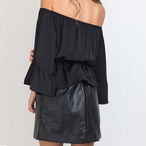 Black Women's Long Sleeve  Black Casual V-Neck Floral Printing T-Shirt Tops