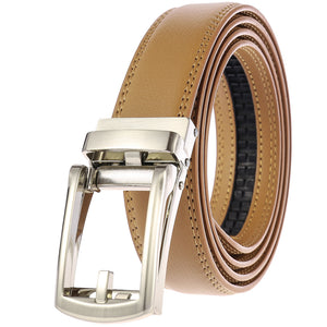 Celino Adjustable Ratchet Slide Buckle 100% Leather Belt for Men Made in Europe