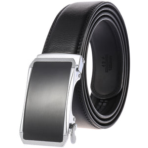 Celino Automatic 100% Leather Belt Adjustable Ratchet Slide Buckle for Men
