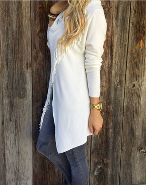 White Women's Long Sleeve  Black Casual V-Neck Floral Printing T-Shirt Tops