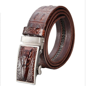 Celino Brown 100% Leather Belt Adjustable Ratchet Slide Buckle One Size Fits All