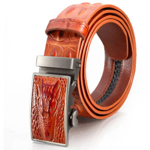 Celino Tan 100% Leather Belt Adjustable Ratchet Slide Buckle One Size Fits All