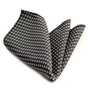Black Squares Pocket Square for Men - Premium Silk Handkerchiefs for Suits - Celino Corp.