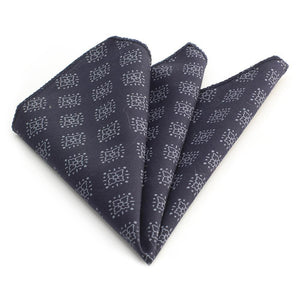 Black White/Snowflakes Pocket Square for Men - Premium Silk Handkerchiefs for Suits - Celino Corp.