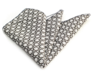 White Doted Pocket Square for Men - Premium Silk Handkerchiefs for Suits