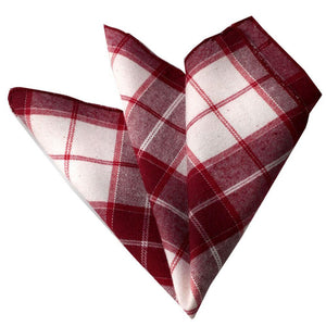 Red Multi Color Stripes Pocket Square for Men - Premium Silk Handkerchiefs for Suits - Celino Corp.