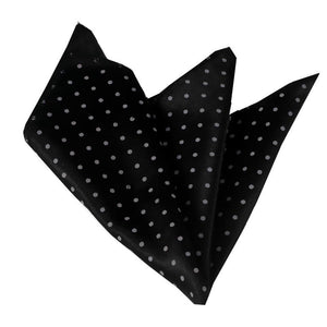 Black Gray Dots Pocket Square for Men - Premium Silk Handkerchiefs for Suits - Celino Corp.