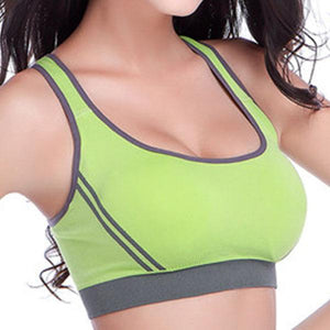 Green Strappy Womens Sports Bra - High Impact Bra Perfect for Yoga, Workout, Running