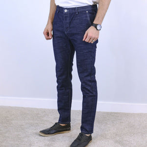 Navy Blue Slim Fit Jogger Jeans For Men - Fashion Skinny Cotton Sweatpants Zipper with Pockets