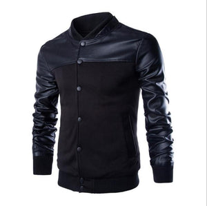 Black Fall Long Sleeve Cotton Jacket for Men - High Quality Bomber Detachable Outerwear Coat Jacket