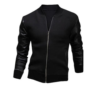 Black Long Sleeve Summer Cotton Jacket for Men - High Quality Bomber Detachable Outerwear Coat