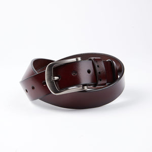 Brown Anti Scratch Mens Stainless Steel Designer Buckle Belt - Perfect Leather Dress Belt