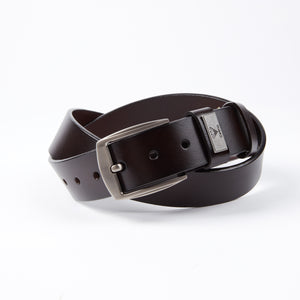 Black Anti Scratch Mens Stainless Steel Designer Buckle Belt - Perfect Leather Dress Belt