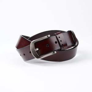 Black Anti Scratch Mens Stainless Steel Designer Buckle Belt - Perfect Leather Dress Belt