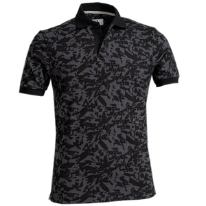 Grey and Black Mens Slim Fit Polo Shirts - 100% Soft Cotton - Tailored Comfortable Fit