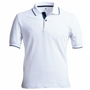 White Mens Slim Fit Polo Shirts - 100% Soft Cotton - Tailored Comfortable Fit