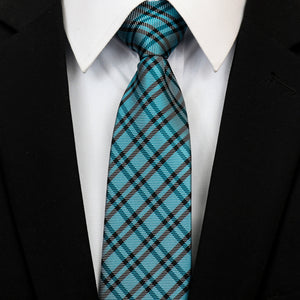 Black Color White Paisley Designer Silk Floral Necktie with Matching Cufflinks & Pocket Square Set for Men