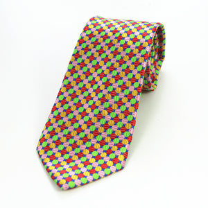Celino Multi Color 100% Woven Silk Tie for Men Necktie Premium Turkey Made