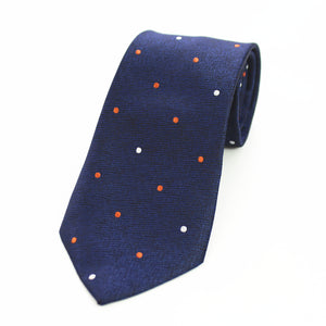 Celino Blue Dots 100% Woven Silk Tie for Men Necktie Premium Turkey Made