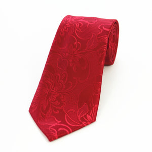 Celino Solid Red Paisley 100% Woven Silk Men's Tie Necktie Premium Turkey Made