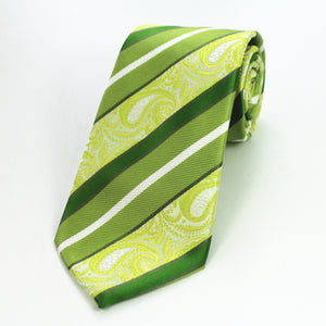 Celino Men's Green Paisley Silk Multi Color Neck tie neckties Premium Turkey Made