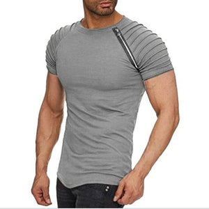 Light Grey Soft Cotton Slim Fit T-Shirts for Men - O Neck Short Sleeve Tee Shirts