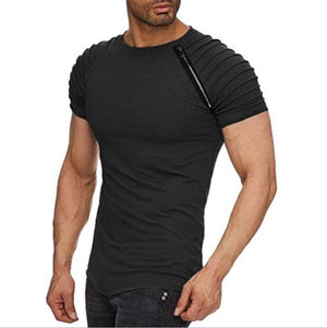 Black Soft Cotton Slim Fit T-Shirts for Men - O Neck Short Sleeve Tee Shirts