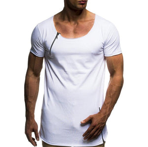 White Soft Cotton Slim Fit T-Shirts for Men - O Neck Short Sleeve Tee Shirts