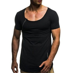Balck Soft Cotton Slim Fit T-Shirts for Men - O Neck Short Sleeve Tee Shirts